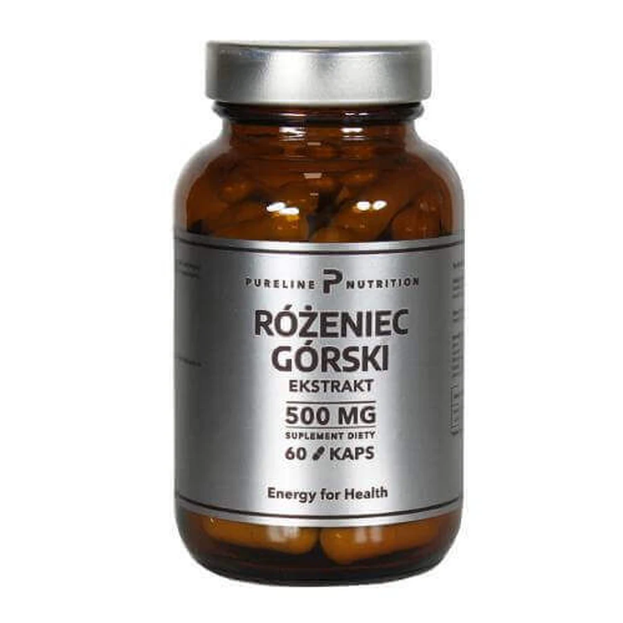 Pureline Nutrition Экстракт родиолы розовой 500 мг, 60 капсул: цены и характеристики