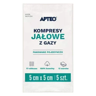 Стерильные марлевые тампоны APTEO CARE 5x5 см, 5 шт.