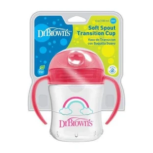 Кружка Dr. Brown's Soft Mouth рожева 6м+, 180 мл