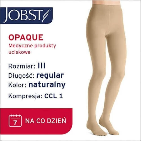 Компрессионные колготки JOBST OPAQUE CCL1 натуральные, размер 3 ZP: цены и характеристики