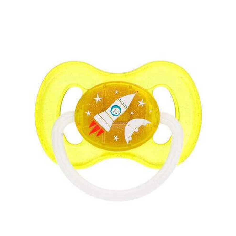 Пустушка Canpol Babies Space 6-18м жовта, 1 шт.: ціни та характеристики
