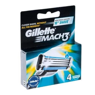 Gillette MACH3 Сменные лезвия для бритвы, 4 шт.