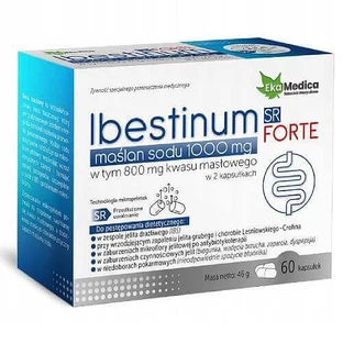 EkaMedica Ibestinum SR Forte Бутират натрия 1000 мг, 60 капсул
