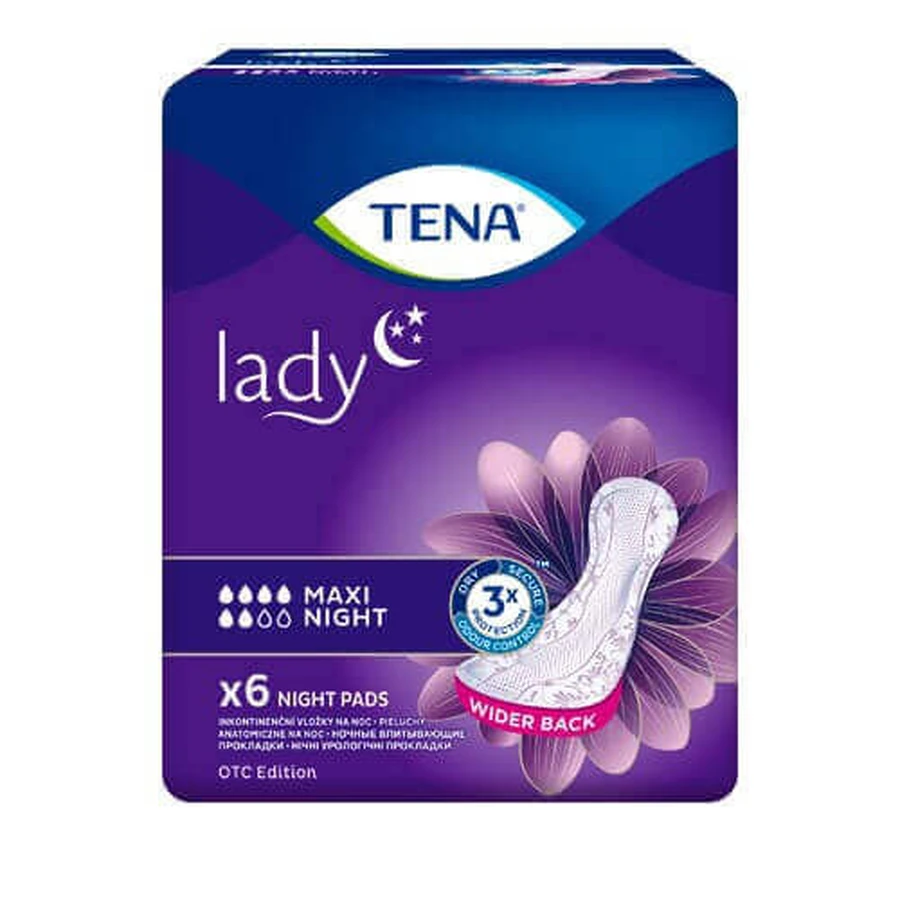 Нічні анатомічні підгузки TENA Lady Maxi, 6 шт.: ціни та характеристики