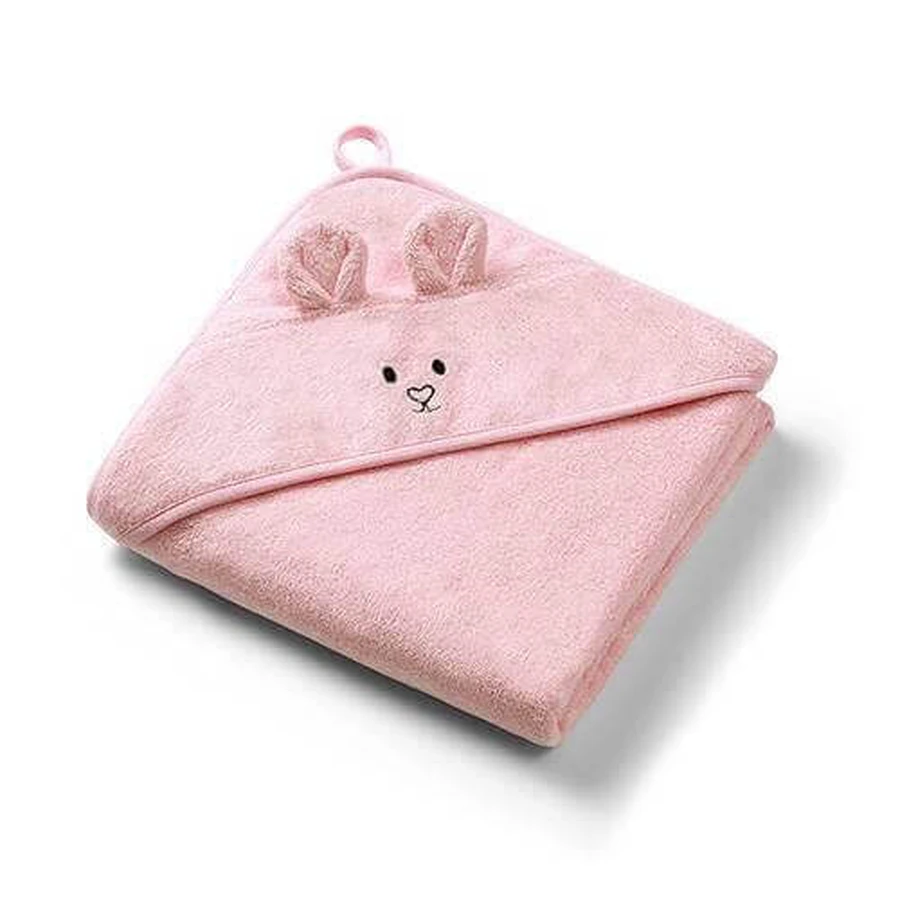 Бамбукове покривало для ванни BabyOno з капюшоном 100x100см 1553/01 рожеве: ціни та характеристики