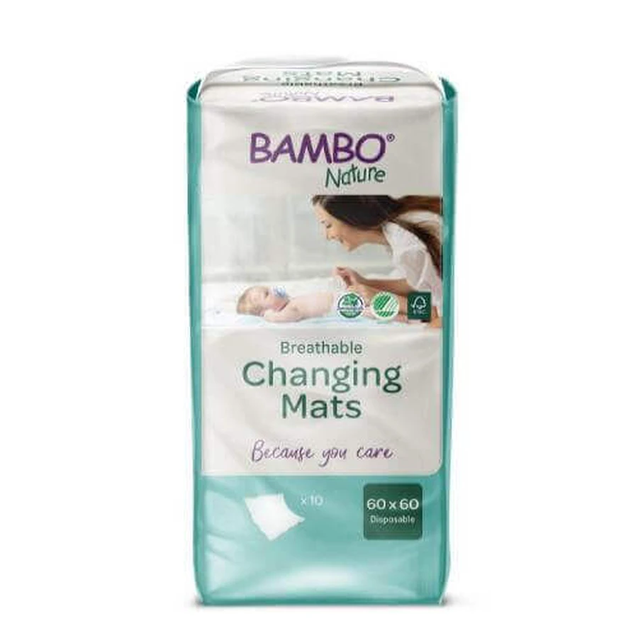 BAMBO Nature Пеленальна пелюшка 60х60см, 10шт: ціни та характеристики