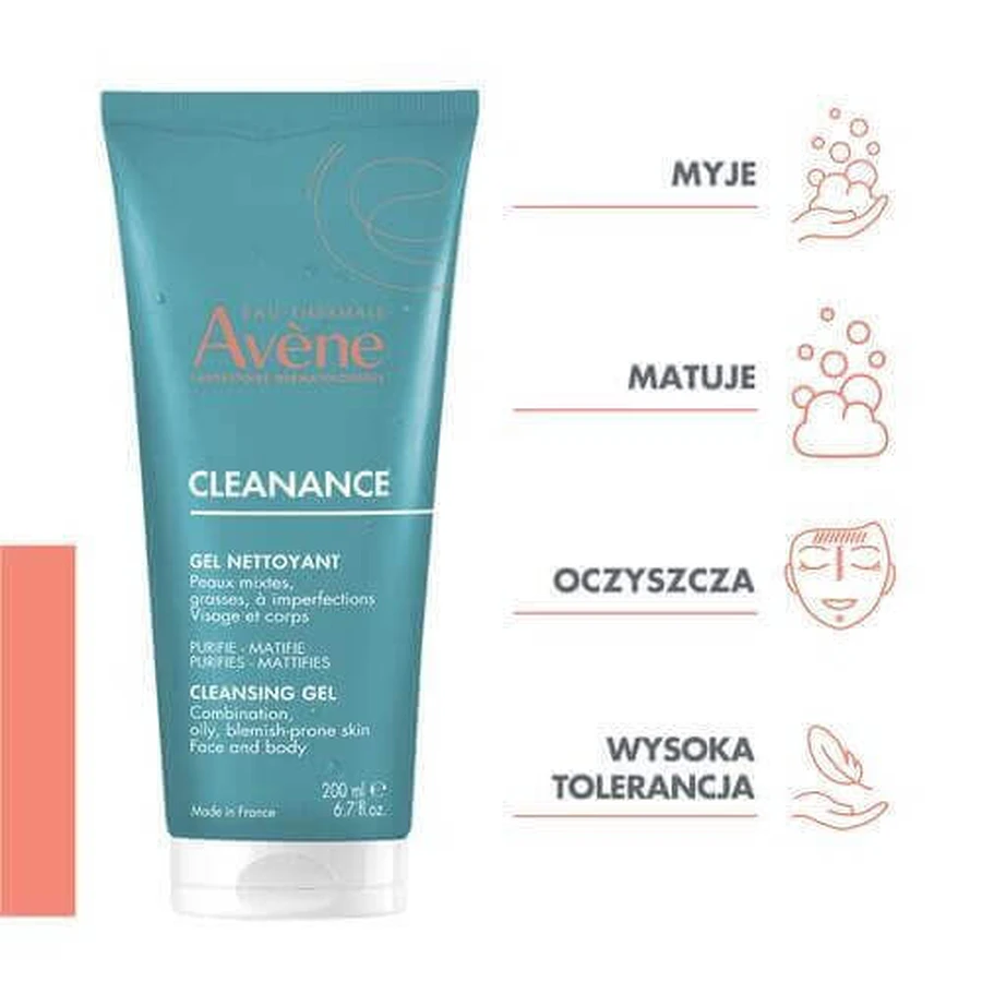 AVENE CLEANANCE Очищающий гель, матирующий, 200 мл: цены и характеристики