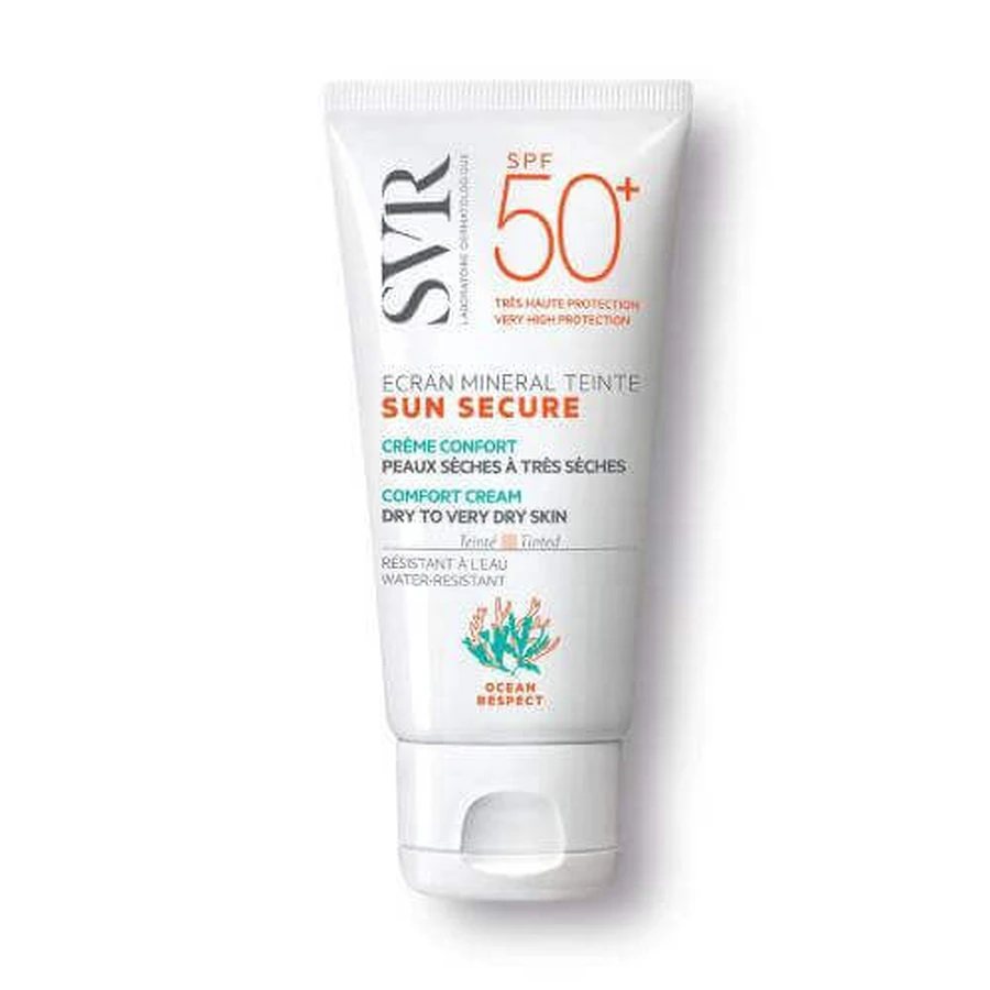 SVR SUN SECURE ÉCRAN MINÉRAL TEINTÉ Тонирующий крем для сухой кожи SPF 50+, 60 г.: цены и характеристики