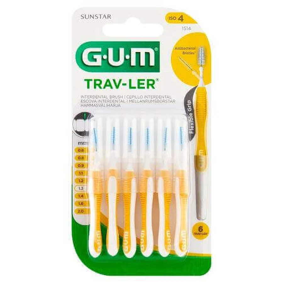 Міжзубні щітки Sunstar GUM Trav-Ler 1,3 мм - 6 шт.: ціни та характеристики