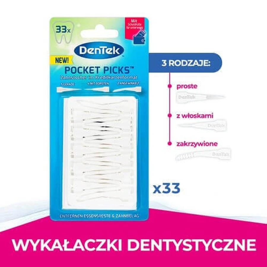 Карманные зубочистки DENTEK, 33 шт.: цены и характеристики