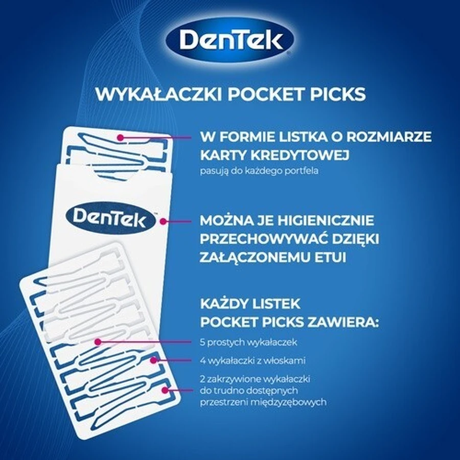 Карманные зубочистки DENTEK, 33 шт.: цены и характеристики
