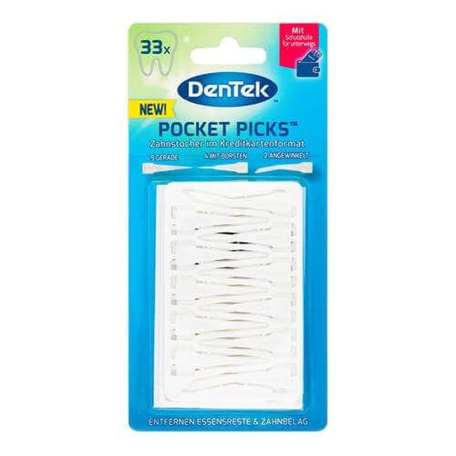 Карманные зубочистки DENTEK, 33 шт.: цены и характеристики