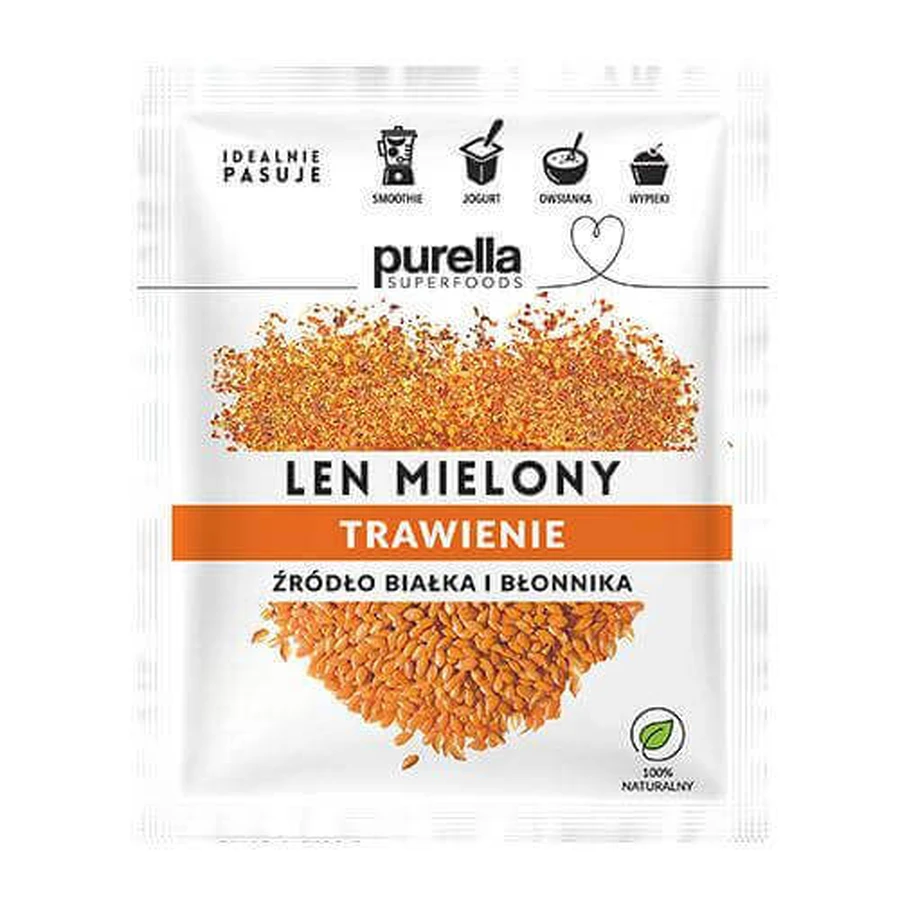 Обезжиренный молотый лен PURELLA, 180 г: цены и характеристики