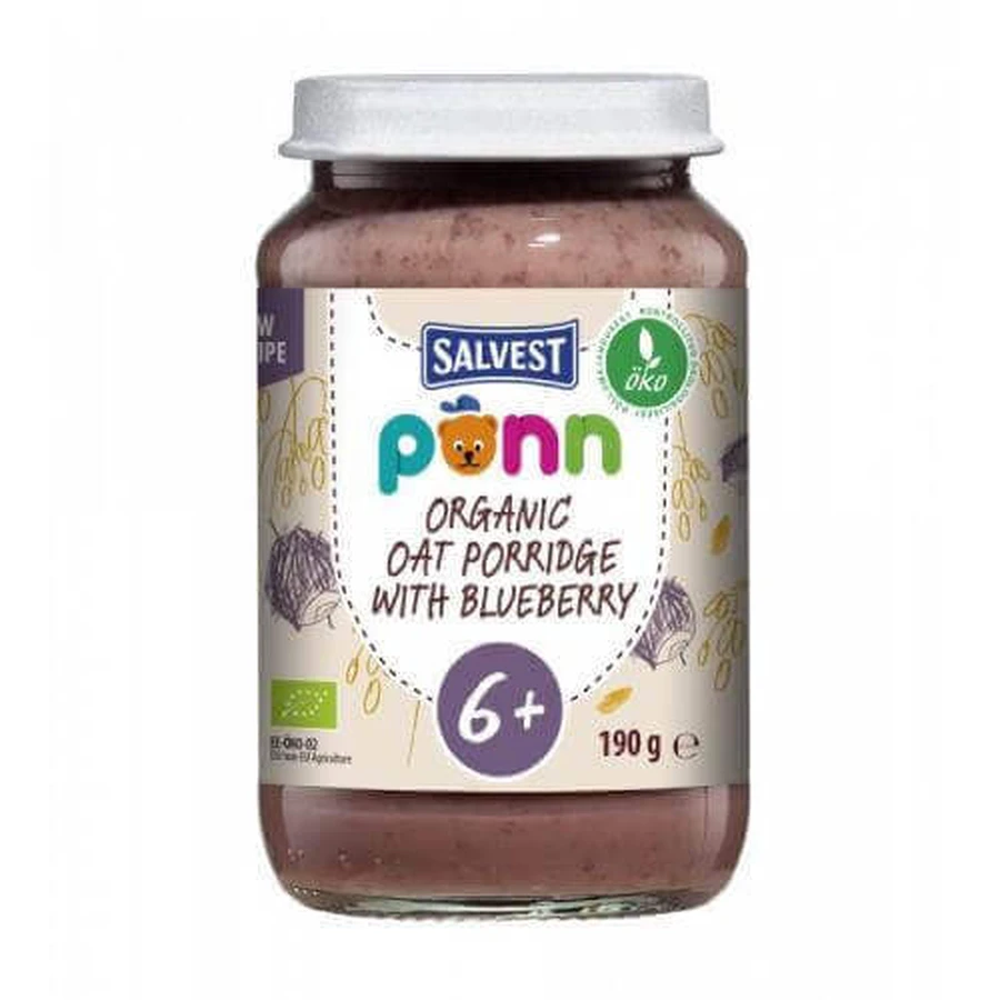 SALVEST PÕNN BIO Черника с овсянкой, 190 г: цены и характеристики