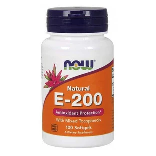 NOW FOODS Витамин E-200 (со смешанными токоферолами), 100 капсул