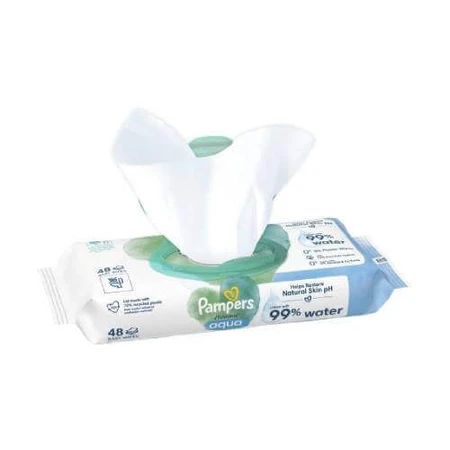 PAMPERS вологі серветки harmonie aqua, 48шт без пластику: ціни та характеристики