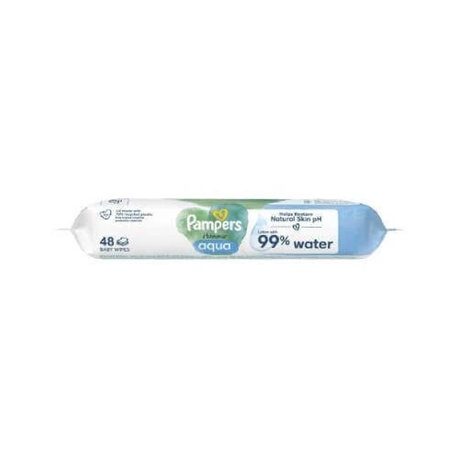 PAMPERS вологі серветки harmonie aqua, 48шт без пластику: ціни та характеристики