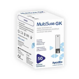 Тест-смужки для контролю рівня глюкози в крові DIATHER MultiSure GK, 50 шт.