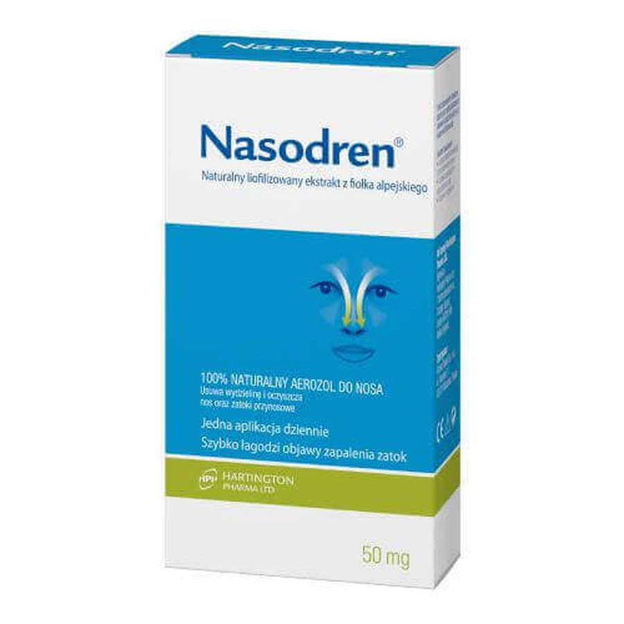 Спрей назальний Назодрен Hartington Pharma Nasodren 50 мг + 5 мл розчинника: ціни та характеристики