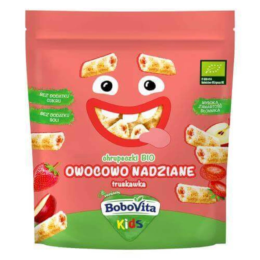 Полуничні чіпси BoboVita Kids BIO з фруктовою начинкою, 30 г: ціни та характеристики