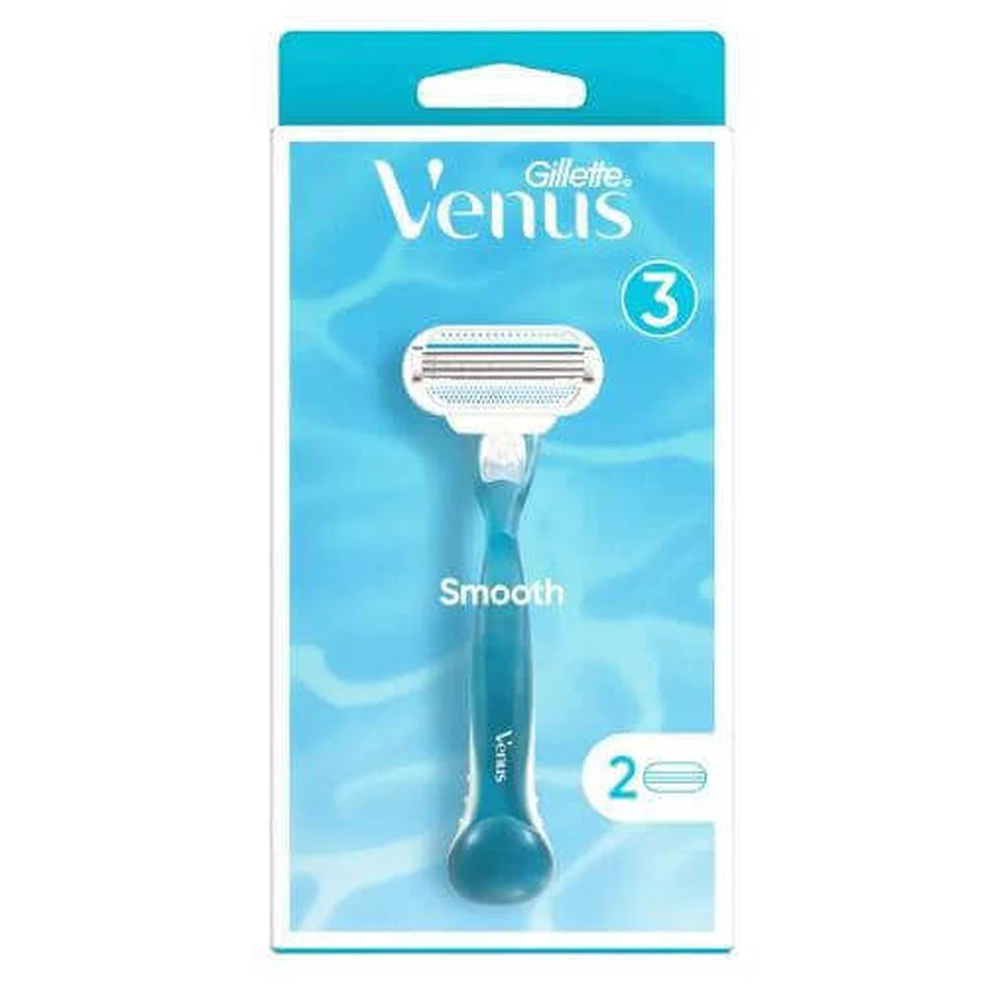 Бритва Gillette Venus 3 Smooth зі змінною головкою + 2 касети: ціни та характеристики