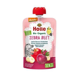 HOLLE Bio Органический фруктово-овощной мусс из яблока, банана и свеклы, 100 г.