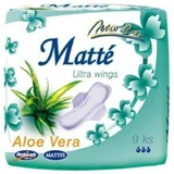 Салфетки гигиенические MATTES Ultra Wings Aloe Vera, 9 шт.