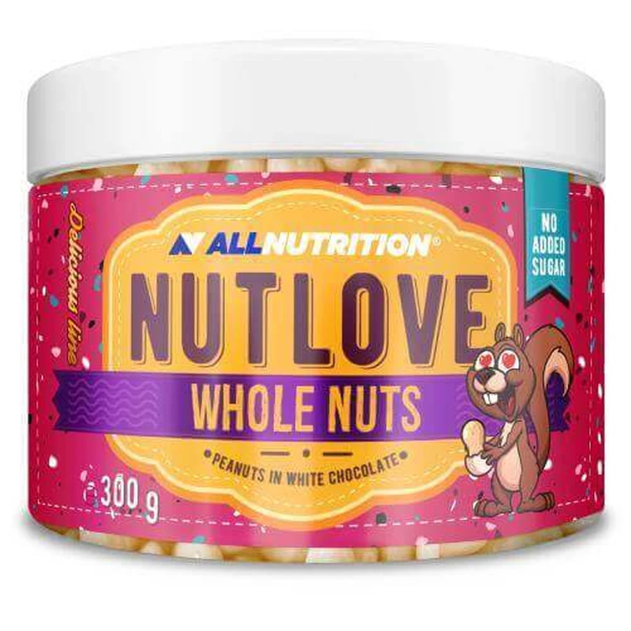 ALLNUTRITION NutLove WholeNuts Арахис в белом шоколаде, 300 г.: цены и характеристики