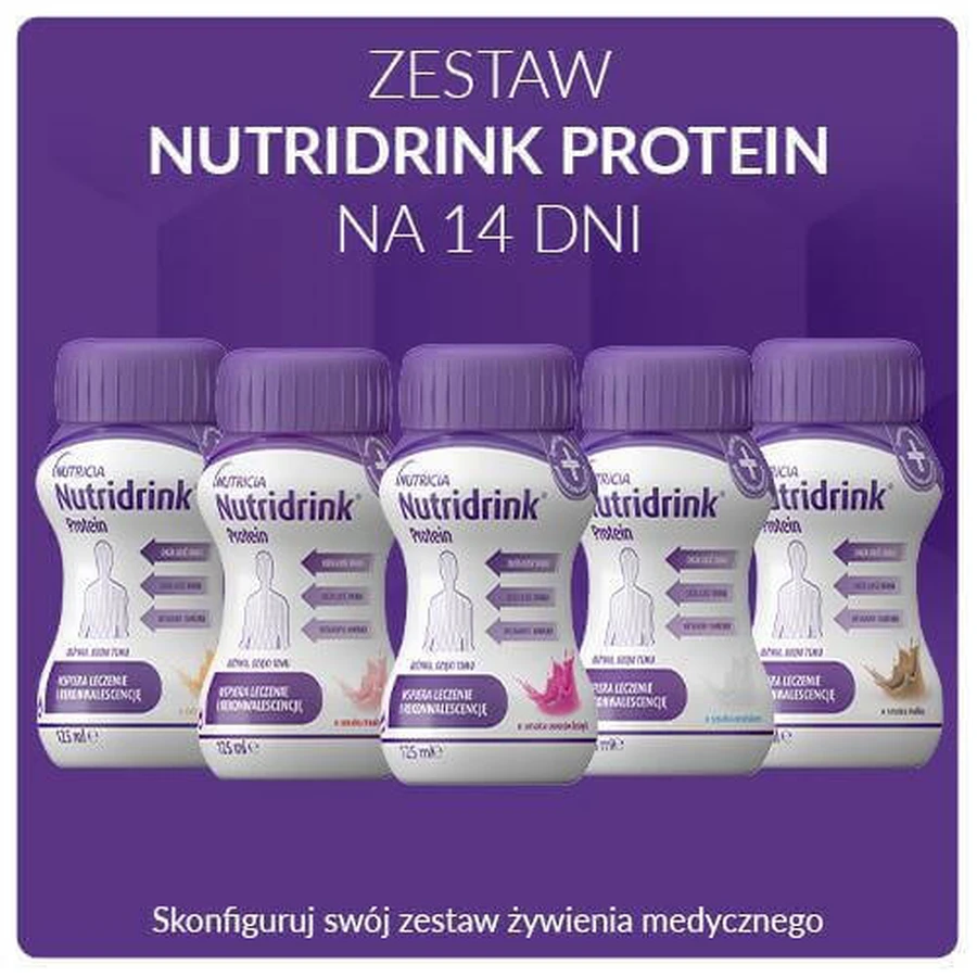 Набір протеїнів Nutridrink Protein на 14 днів (28 пляшок по 125 мл): ціни та характеристики