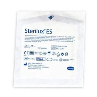 Стерильные марлевые тампоны STERILUX ES, 17 нитей, 8 слоев, 7,5 см x 7,5 см, 3 шт.