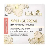 Мультиактивний крем проти зморшок EFEKTIMA Gold Supreme 24K + Пептиди + Опунція Розгладження 60+, 50 мл