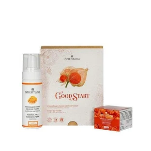 Крем для обличчя Orientana Good Start Kit Індійський женьшень, 40 г + Зволожуюча пінка для вмивання Японська гарбуз, 150 мл