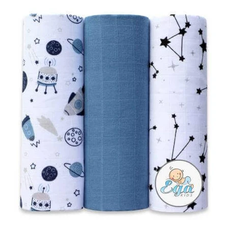 EGA KIDS Муслиновые пеленки 60х80см комплект №35 (6377), 3шт: цены и характеристики