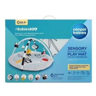 Сенсорный развивающий коврик CANPOL BABIES с зеркалом BabiesBoo 68/092 BROKEN TEXTURED PACKAGING