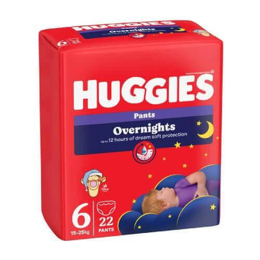 Подгузники HUGGIES Overnights Pants размер 6 (15-25кг), 22шт: цены и характеристики