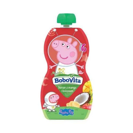 BOBOVITA Peppa Pig банан с манго и кокосовым муссом, 100 г.: цены и характеристики