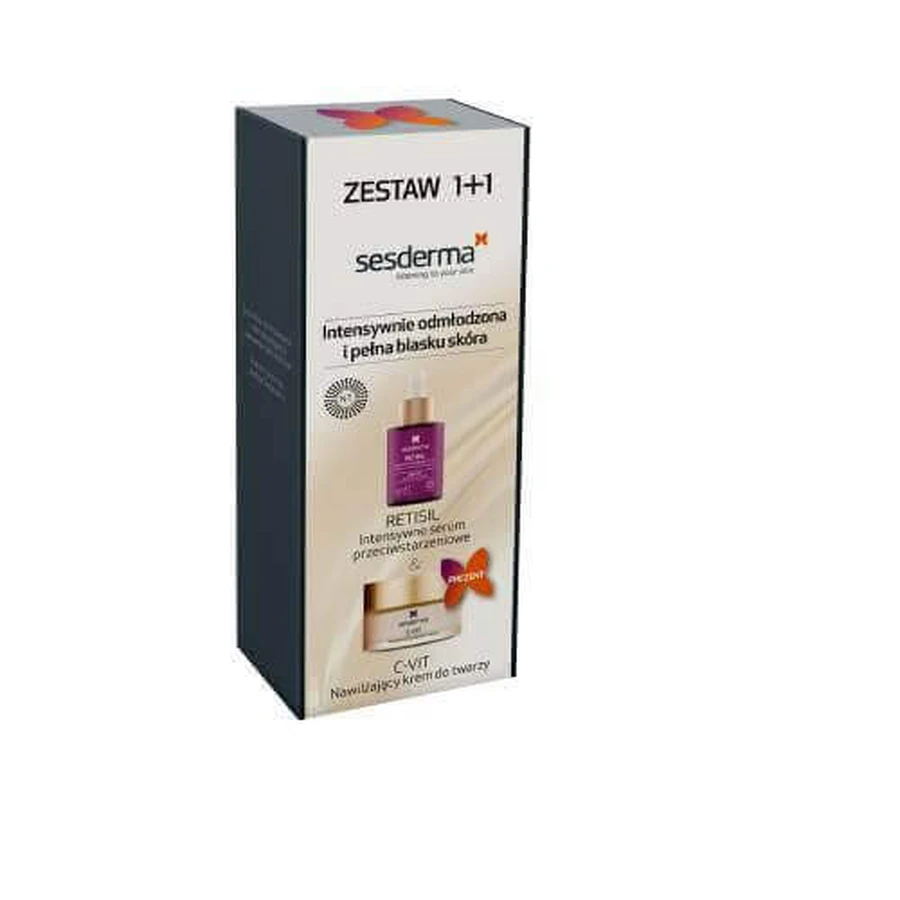 SESDERMA KIT RETISIL Интенсивная антивозрастная сыворотка 30 мл + C-VIT Увлажняющий крем для лица 50 мл: цены и характеристики