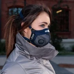 Olmed Спортивна маска темно-синя (1+1 фільтр) розмір XL, розроблена Анжелікою Юзефчик: ціни та характеристики