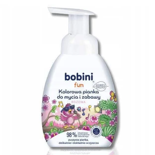 Bobini Веселая цветная пенка для умывания и игр розовая, 300 мл