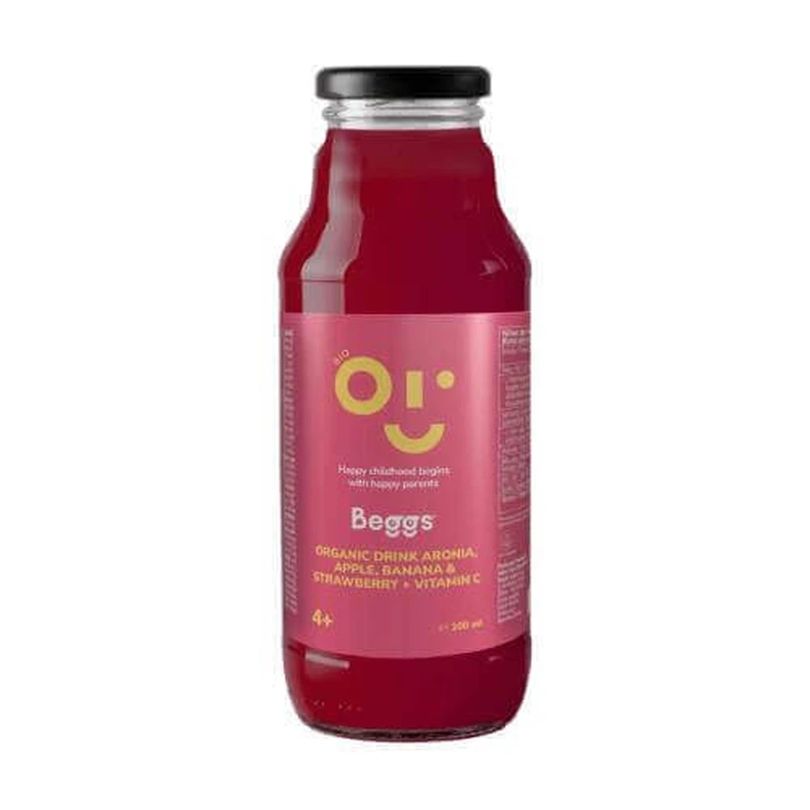 Beggs BIO напій чорноплідна горобина, яблуко, банан та полуниця 4+, 300мл: ціни та характеристики