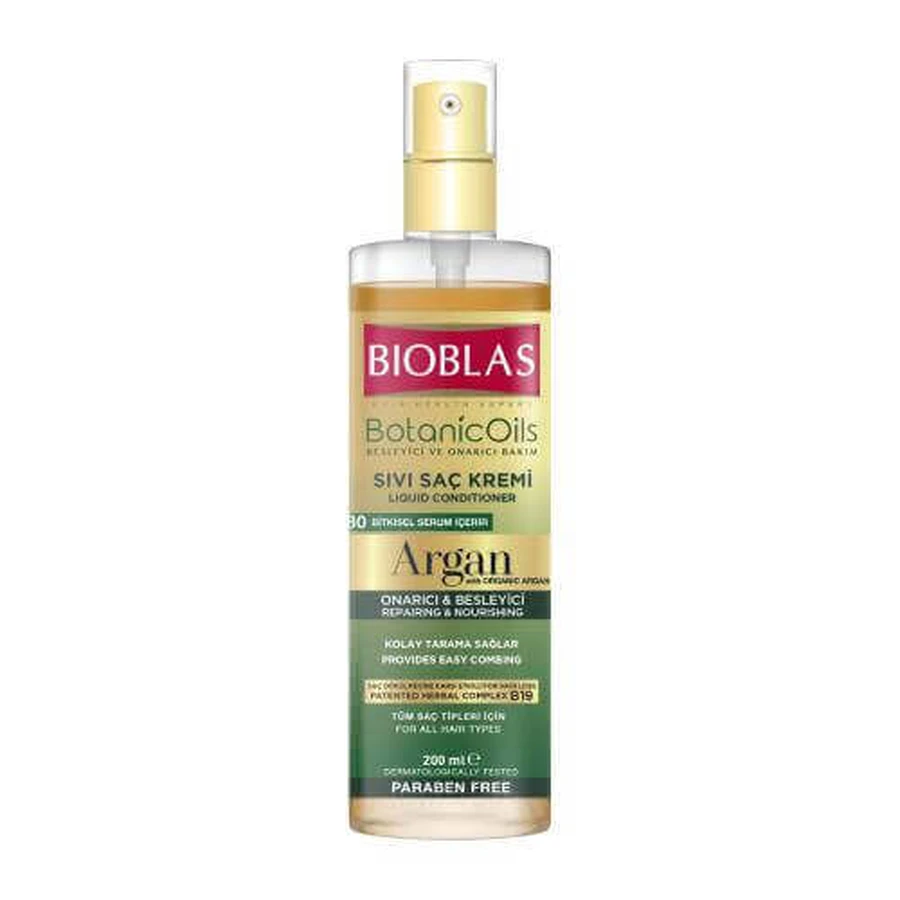 BIOBLAS Botanic Oils Argan восстанавливающий жидкий кондиционер для ухода за волосами, 200 мл: цены и характеристики