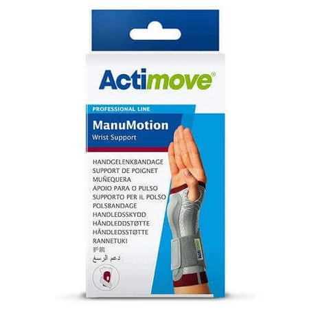 Ортез на зап'ястя Actimove Professional Line ManuMotion з посиленням та медичною компресією (L) лівий білий: ціни та характеристики