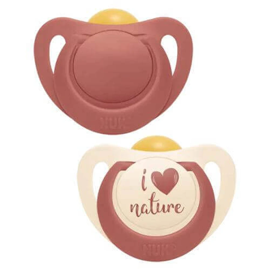 NUK FOR NATURE латексна пустушка 18-36м теракотова, 2 шт.: ціни та характеристики