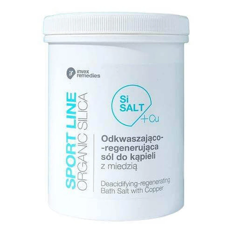 INVEX REMEDIES SiSALT+Cu Sport Line Сіль для ванн з міддю, що розкислює та відновлює, 1500 г: ціни та характеристики