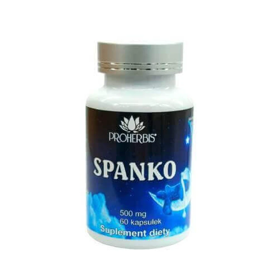 PROHERBIS Spanko 500 мг, 60 капсул: цены и характеристики
