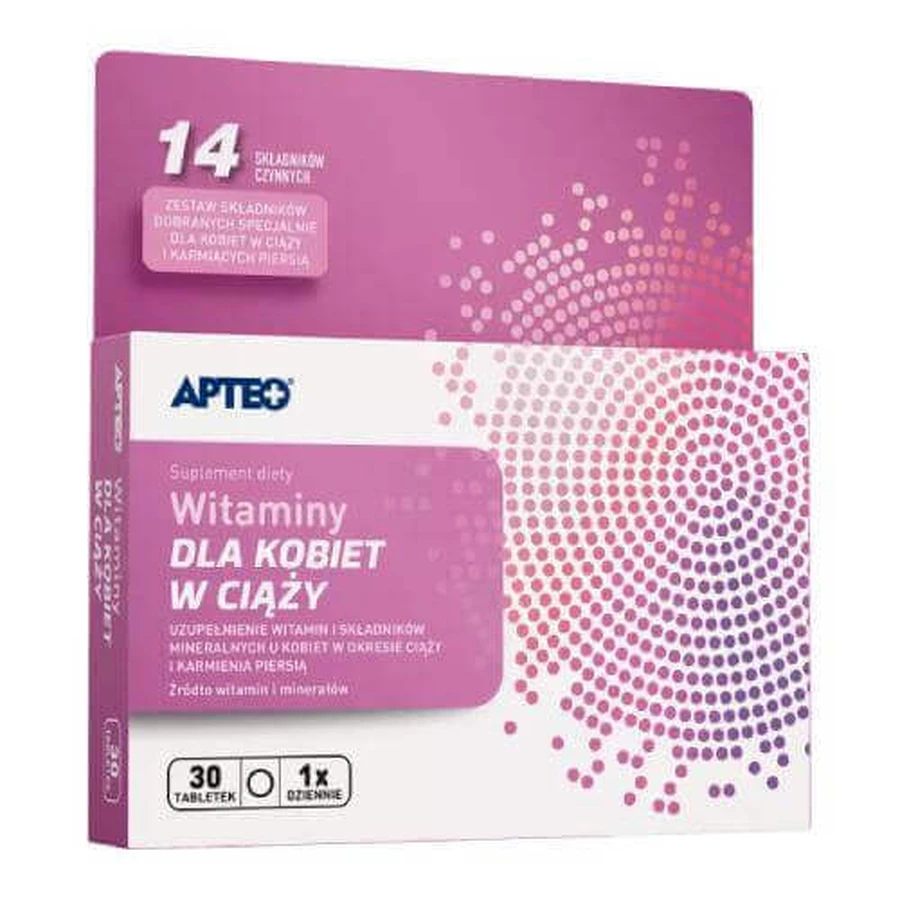 APTEO Витамины для беременных, 30 таблеток: цены и характеристики