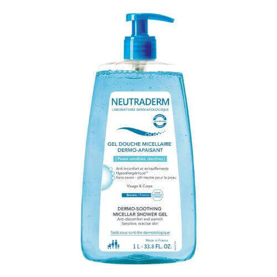 NEUTRADERM Дермо-заспокійливий міцелярний гель для душу, 1л: ціни та характеристики