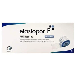 Стрічка перев'язувальна нестерильна неткана ELASTOPOR E, що клеїться, 20 см х 10 м, 1 шт.