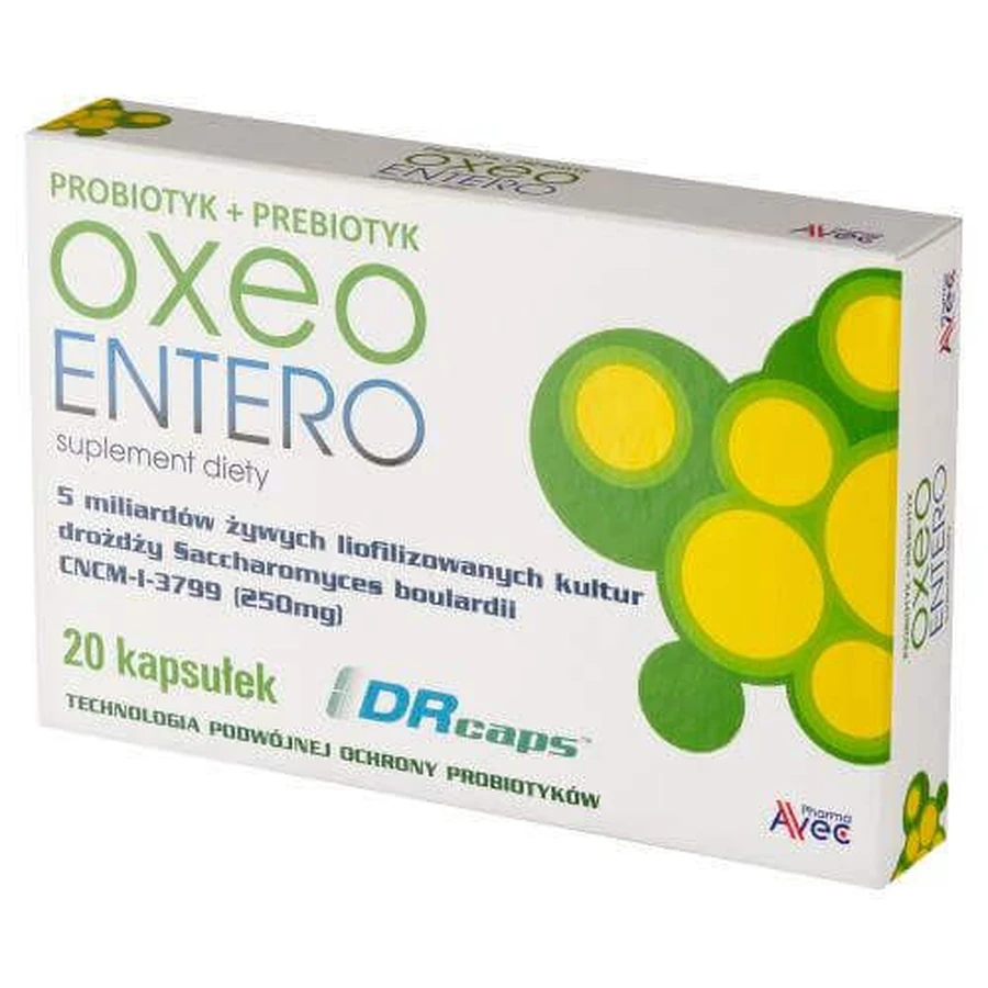 Oxeo Entero Пробіотик + пребіотик, 20 капсул: ціни та характеристики