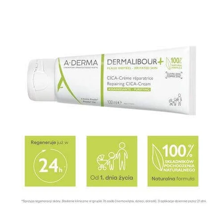 A-DERMA DERMALIBOUR+ CICA Відновлювальний крем, 100 мл: ціни та характеристики